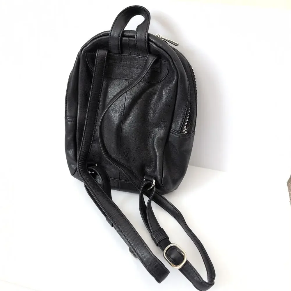 Still Nordic‎ Black Flo City Backpack 65654 Leather Quilted Mini Bag
